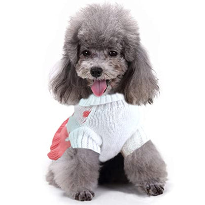 CHBORCHICEN Pet Dog Sweaters Classic Knitwear Turtleneck Winter Warm Puppy Clothing Cute Strawberry and Heart Doggie Sweater (XS, Dress-Pink) - color: Dress-Pink, size: X-Small