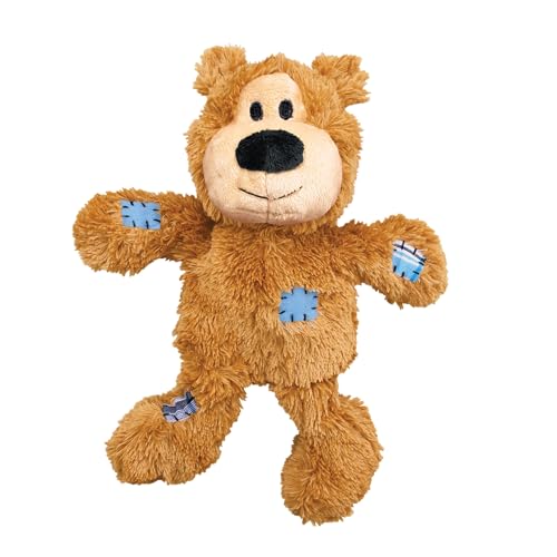 KONG Wild Knots Bears - Durable Dog Toys with Internal Knotted Ropes and Minimal Stuffing for Less Mess (Assorted Colors) (Medium/Large) - size: Medium/Large