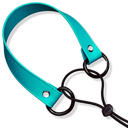 Waterproof E-Collar Replacement Strap Dog Collar for Invisible Fence/ecollar - Easy On Bungee - color: Teal, size: 1" Wide