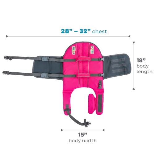 Outward Hound Granby Splash Pink Dog Life Jacket, Large - color: Pink, size: Large (Chest Girth: 28"-32")