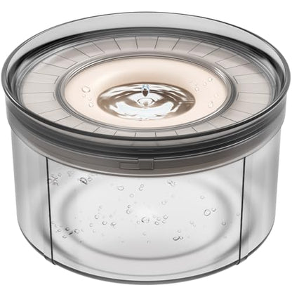 Techphardo 1Gallon No Spill Dog Water Bowl-3.8L Large Capacity, BPA-Free, Anti-Splash & Anti-Digging Design with Non-Slip Base, for Messy Drinkers - color: Beige