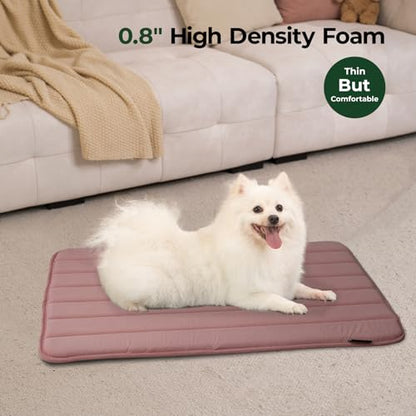 BALANCE Dog Crate Pad, Dog Foam Crate Mat Kennel Pad, Washable Water-Resistant Pet Bed Flat Dogs Cage Mat for Large Dogs - color: Mellow Rose, size: 36.0"L x 23.0"W x 0.8"Th