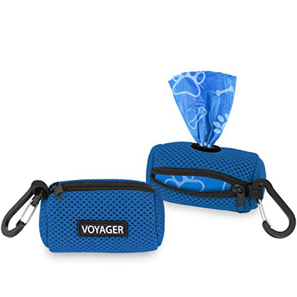 Best Pet Supplies 2팩 강아지 배변 봉투 홀더 목줄 부착물, 색상, 여행, 산책, 공원 및 실외 사용을 위한 재사용 가능한 메시 디스펜서 파우치, 클립온으로 부드럽고 내구성이 뛰어난 - 메시 로열 블루 - color: 메시 (로열 블루), size: 1개 (2팩)