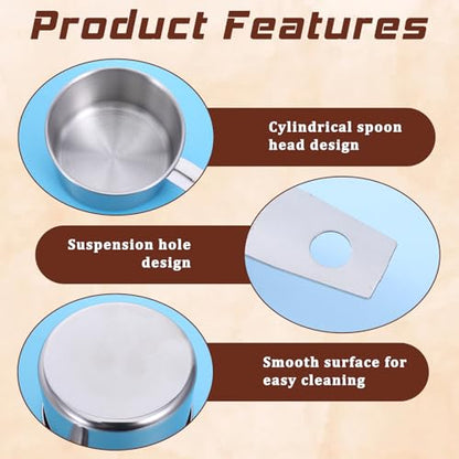 2 Pcs 1 Cup Stainless Steel Measuring Cup, Metal Measuring Cups (250ml, 8oz) Kitchen Gadgets Measure Scoop Dog Food Scoop for Wet and Dry Ingredients, Cooking, Baking, Dishwasher Safe - size: 1 Cup