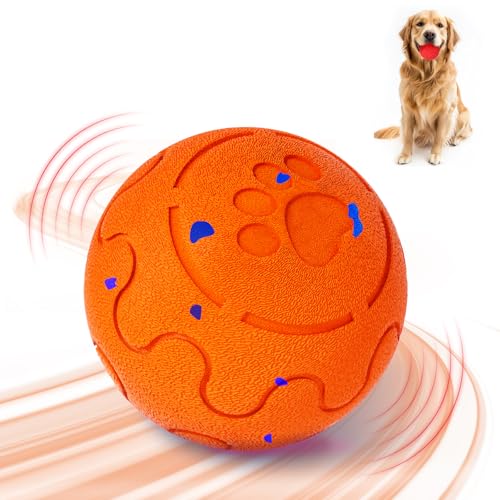 Interactive Dog Ball Toy, Smart Dog Toy for Medium and Large Dogs, Automatic Moving Rotating & Bouncing Ball, Durable E-TPU Material, IP54 Waterproof, Motion-Activated Dog Toy for Active Dogs - color: Orange