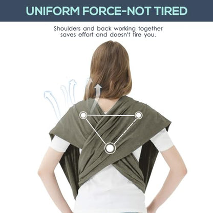 Baby Wraps Carrier, Jeroray Baby Carrier,Hands Free Infant Carrier, Lightweight,Breathable,Softness,Sage Green - color: Sage Green