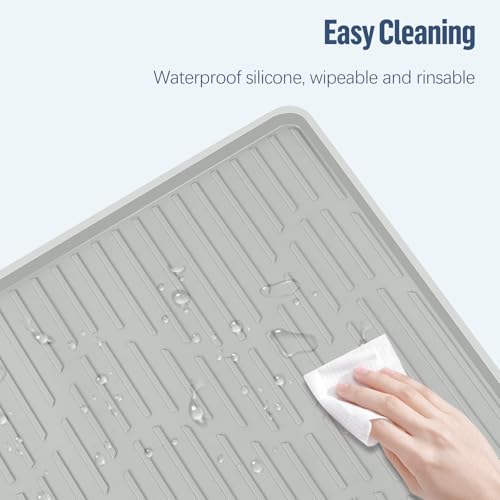 Pee Pad Holder for Dogs, 40" x 28" Extra Large Silicone Pee Tray Mat High Edge, Leak-Proof, No Spill Pet Pad Holder for Puppy, Cat, Rabbit, Training Pads for Floor Protection, No Pee Pads - size: 40"x28"