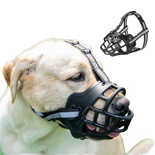 Soft Basket Rubber Dog Muzzle,Dog can Pant and Drink,Breathable Adjustable Muzzle to Prevent Biting and Chewing,Humane Cage Mouth Cover,Perfect for Grooming and Training Aggressive Dog (Black,0#XXS) - size: XXS