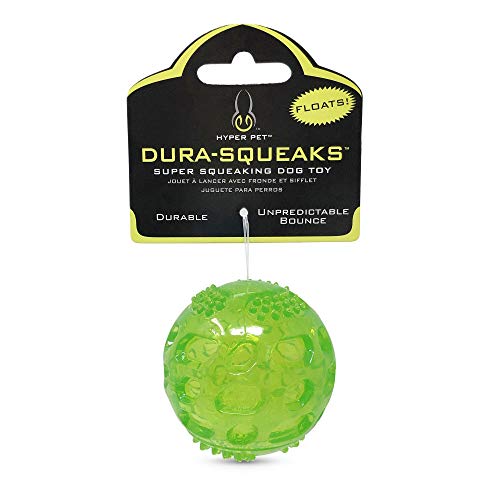 Hyper Pet DuraSqueak Dog Ball Toy, Interactive Dog Toys that Float and Squeaks for Playing, Fetching and Retrieving-Great Alternative to Traditional Tennis Balls Green 2.5 Inch | Bold sound effects reward play, a fresh alternative to traditional tennis op