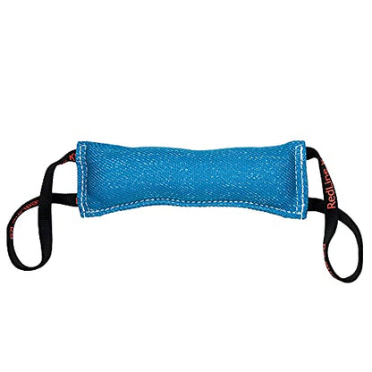 REDLINE K-9 Dog Bite Tug Toy 3" X 16" 2 Handle Bite Suit French Linen (Electric Blue) - color: Blue