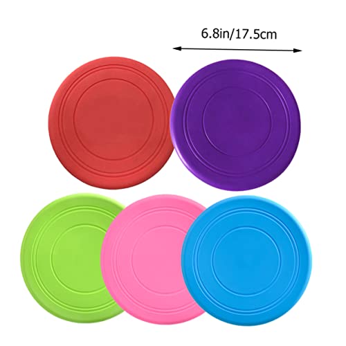 Mikikit 5Pcs Dog Chewing Discs Floating Interactive Pet for Flying Discs for Dogs Soft and Washable for Safe Fun