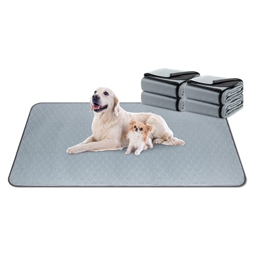 DAHAPYBOO Extra Large Washable Pee Pads for Dogs 36x72,4 Pack | Reusable Puppy Pads for Dogs Non-Slip Waterproof Pet Training Pads for Crate, Playpen, Bed, Sofa,Whelping Box, Potty Training - size: 36X72-4P