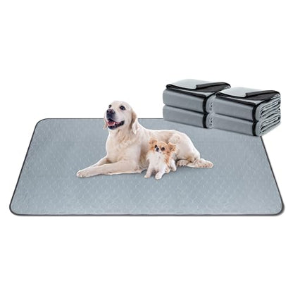 DAHAPYBOO Extra Large Washable Pee Pads for Dogs 36x72,4 Pack | Reusable Puppy Pads for Dogs Non-Slip Waterproof Pet Training Pads for Crate, Playpen, Bed, Sofa,Whelping Box, Potty Training - size: 36X72-4P
