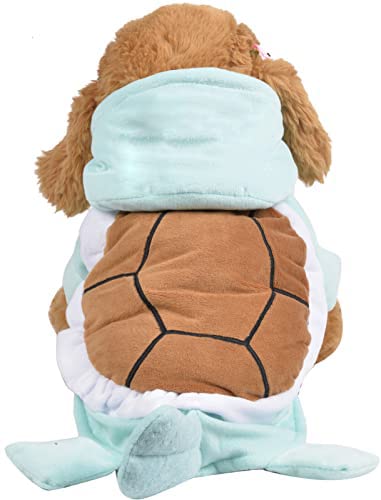 Dog Cat Halloween Costumes - Pet Turtle Cosplay Clothes, Adorable Flannel Tortoise Puppy Pajama Outfit, Soft Velvet Christmas Doggie Hoodies, Funny Fleece Sweater for Small Medium Large Dogs, 3XLarge - size: 3XL