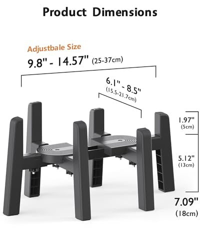 CZPET Dog Water Dispenser Stand, Holder for Pet Automatic Feeders, Width Adjustable Elevated Stand for Pet Feerders, Suitable for Medium Pets [Stand Only] - size: H: 7.09'', W: 6.1*9.8''-8.5*14.57''