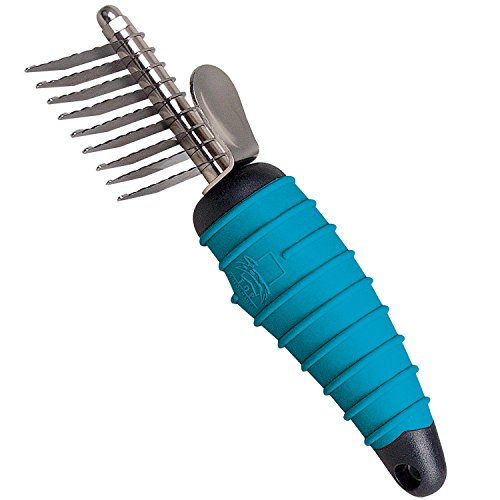 Master Grooming Tools Ergonomic Dematting Tools — Molded Tools for Grooming Dogs - 9-Blade Comb, 6⅞", Silver - size: 9 Blade, style: Comb