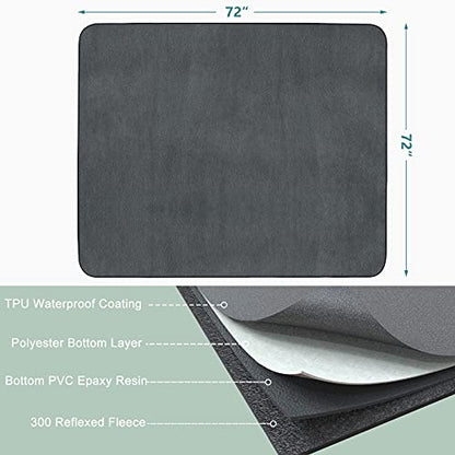 INVENHO Washable Pee Pads for Dogs 72"x72" Reusable Dog Pads Extra Large Upgrade Non-Slip Dog Pee Pads Heavy Absorbency Puppy Pee Pads Quick Dry Whelping Pads/Waterproof Puppy Training Pad - size: 72x72 Inch (Pack of 1)