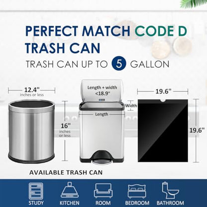 5 Gallon (fit 18-20L)120 Counts Strong Drawstring Trash Bags, Small Plastic Garbage Bags Trash Can Liner for Home Office Kitchen Bathroom Bedroom, Black Waste Basket Liners - style: 120-5 Gallon-Black