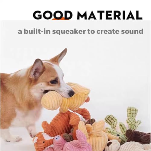5 Pack Tough Dog Toys Stuffed Squeaky Dog Toys Assortment Value Bundle Dog Squeaky Toys Assortment Puppy Pet Mutt Dog Toy Dog Squeak Toy for Medium Large Dogs