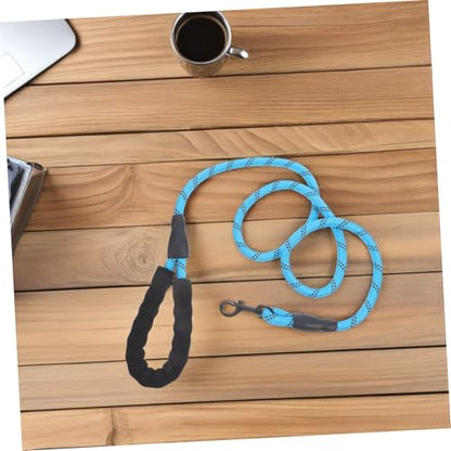 VILLCASE Heavy Duty Reflective Dog Leash with Padded Handle, 1.2cm X 150cm Nylon Rope for Outdoor Walking and Night Safety, Suitable for Small to Large Dogs