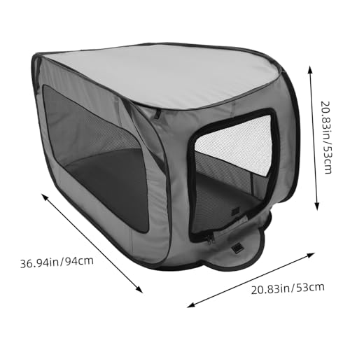 Dog Crate for Chrysler Pacifica PHEV 2026 2025-2021, Pet Carrier Portable Travel Box Grey Soft-Sided Folding Kennel Carrier Car Seat Crate Sturdy Accessories