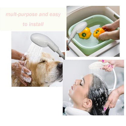3M/9.84ft Sink Spray Hose, Portable Garden Tub Faucet Sprayer Handheld Hose Faucet Shower for Bathing Baby,Pets,Washing Hair,Rinsing Vegetables - color: White - 3M/9.84ft