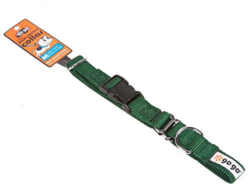 GOGO Pet Products 3/4-Inch Martingale Dog Collar, Medium, Hunter Green - color: Hunter Green, size: Medium (3/4" web width)