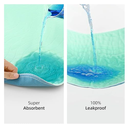 Pee Pads for Adults, Kids and Pets, Cotton-Like Surface, Machine Washable, 100% Leak Prevention with Waterproof TPU Layer (4 Pack, 18*24 inch) - size: 4 pack, 18*24 inch