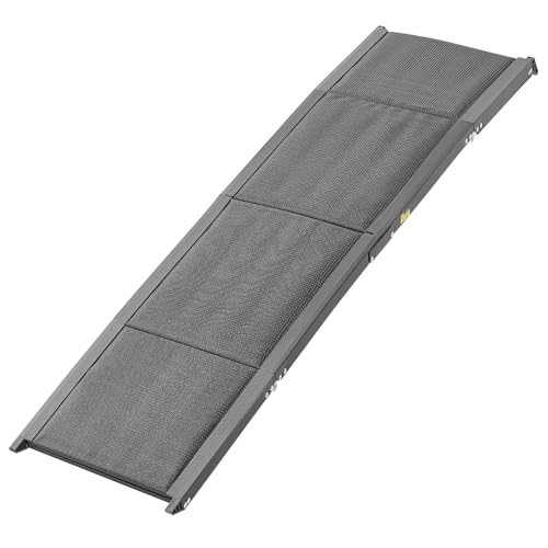 VEVOR Dog Ramp for Cars, 71" L x 20" W, Folding Pet Ramps for Medium & Large Dogs up to 250lbs, Pet Stair Ramp with Non-Slip Oxford Fabric Surface, Portable Outdoor Dog Car Ramps for SUV & Truck