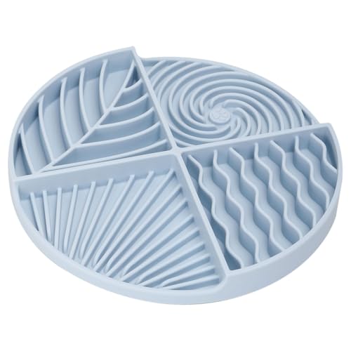 Slow Feeder Dog Bowls, Lick Mat for Dog, Silicone Dog Feeding Bowls with Suction Cups, Blue - color: Blue