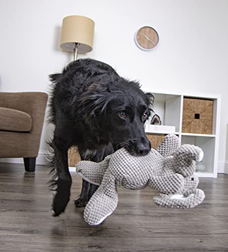 goDog Checkers Elephant Squeaky Plush Dog Toy, Chew Guard Technology - Gray, Large (Pack of 6) - color: Checkers - Elephant (Gray), size: Large (Pack of 6)