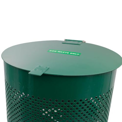 ZERO WASTE USA - The Sentry® Waste Can Gloss Green - 100% Rust-Free, Powder-Coated, Commercial-Grade Aluminum to Withstand Weather. 10-Year Warranty - color: Gloss Green