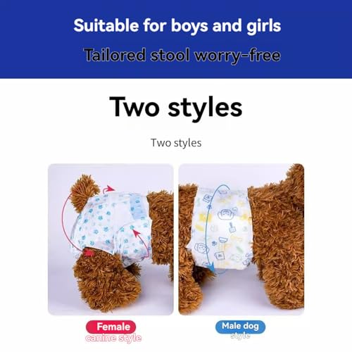 Dog Diapers Male, 10 Count Male Dog Diapers Disposable -Super Thin Diapers High Absorbent Belly Bands for Dogs (S,Female) - size: S