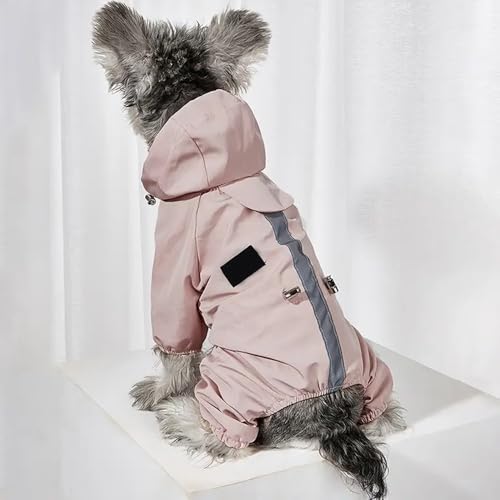 Pet Raincoat–Waterproof & Breathable Reflective One-Piece Clothing for Cats and Dogs, Perfect for Rainy Days and Daily Wear, Comfortable and Stylish L