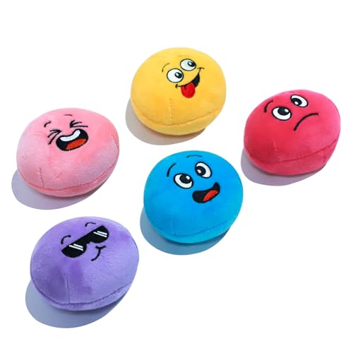 Squeaky Dog Toys, Interactive Soft Plush Puppy Toy Balls for Small Medium Breed, Cute Stuffed Pet Teething Ball Pack to Keep Dogs Busy - size: Small