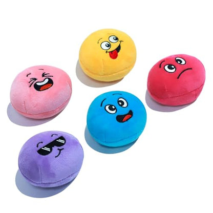 Squeaky Dog Toys, Interactive Soft Plush Puppy Toy Balls for Small Medium Breed, Cute Stuffed Pet Teething Ball Pack to Keep Dogs Busy - size: Small