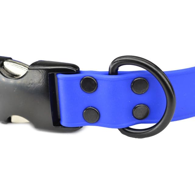 Ray Allen Adjustable Biothane Dog Collar, Large, Blue - color: Blue, size: 18" - 28"