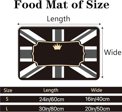 Personalized Dog & Cat Food Mat with Name | Waterproof PU Pet Bowl Mat | Non-Slip Rubber Bottom | Easy Clean | 3 Sizes (24"×16", 30"×20", 36"×24") England - color: England