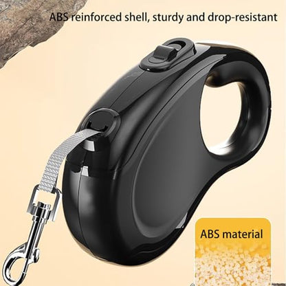 Retractable Dog Leash 16ft/10ft, Heavy Duty Extendable Lead with One-Hand Brake Lock, Tangle-Free Outlet & Ergonomic Handle, Automatic Walking Leash for Small to Medium Dogs(Black,3M) - color: Black, size: 3M