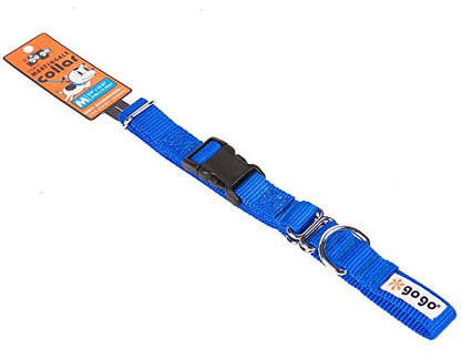 GOGO Pet Products 3/4-Inch Martingale Dog Collar, Medium, Blue - color: Blue, size: Medium (3/4" web width)