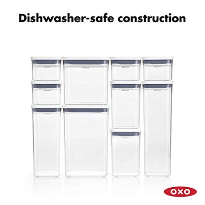 OXO Good Grips POP Container - Rectangle Mini 0.6 Qt - color: White, size: 0.6 Qt - Rectangle