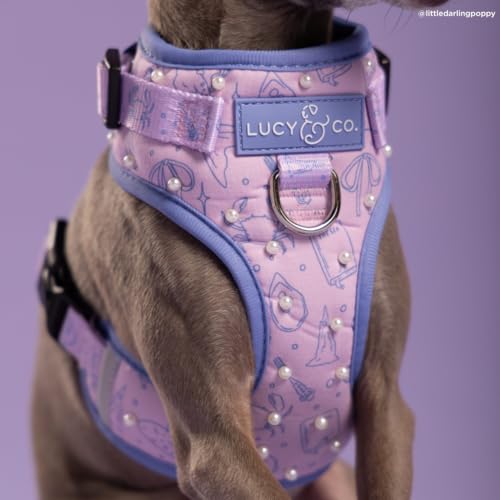 Lucy & Co. Magnificent Mermaids Pearl No-Pull Dog Harness, Adjustable Front Clip Harness with Comfort Padding, X-Large - color: Magnificent Mermaid, size: X-Large