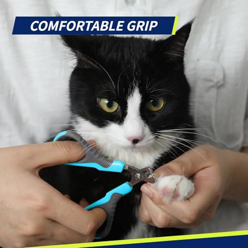 WePet Pet Nail Clippers U07.1, Professional Claw Trimmer, Bended Scissor Special for Cats, Kittens, Dogs, Puppies, Small Animals, Grey/Maya Blue - color: #13 Grey/Maya Blue