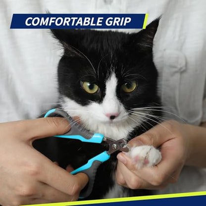 WePet Pet Nail Clippers U07.1, Professional Claw Trimmer, Bended Scissor Special for Cats, Kittens, Dogs, Puppies, Small Animals, Grey/Maya Blue - color: #13 Grey/Maya Blue