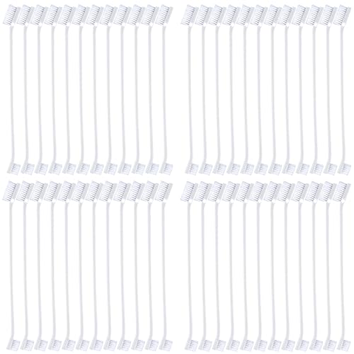 Honeydak Dog Toothbrush Bulk Dual Headed Dental Brushes Dogs Tooth Brushing Kit Long Handle Pet Tooth Brush for Puppy Large Small Cats and Most Pets Teeth Cleaning Dental Supplies(70 Pcs,White) - color: White