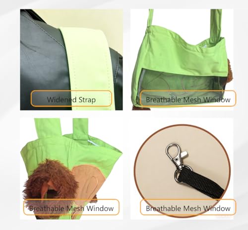 Hands Free Cat Dog Carrier, Lion Breathable Mesh Sling | Canvas Cotton Soft Safety Harness Walking Travel Hiking Vet Visits Small Dogs Kitten Pet Bag - color: gray