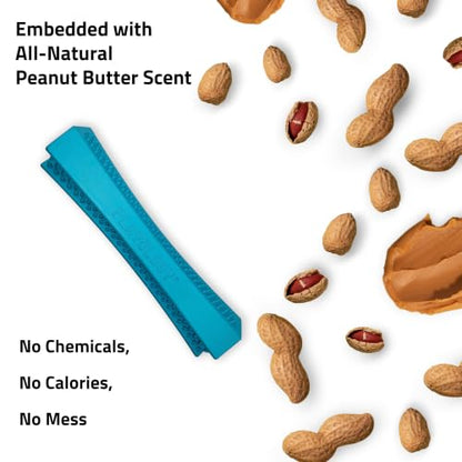 Playology Dog Toys | Dental Chew Stick for Senior Dogs | Peanut Butter Scented Medium Toy | Dog Chew Toy for Healthy Teeth and Gums - size: Medium Chew Stick, style: Peanut Butter