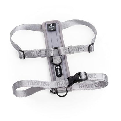 Fei & Eve Moxie Dog Harness for Small & Medium Dogs, Twilight Gray, M | Lightweight Design, 3-Point No-Pull Control, Quick Release Metal Buckle - color: Twilight Gray, size: M