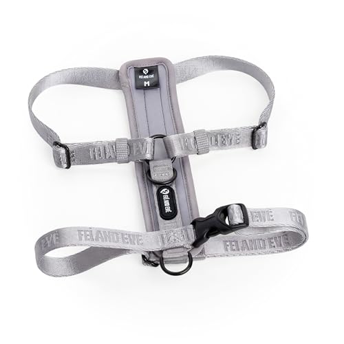 Fei & Eve Moxie Dog Harness for Small & Medium Dogs, Twilight Gray, S | Lightweight Design, 3-Point No-Pull Control, Quick Release Metal Buckle - color: Twilight Gray, size: S