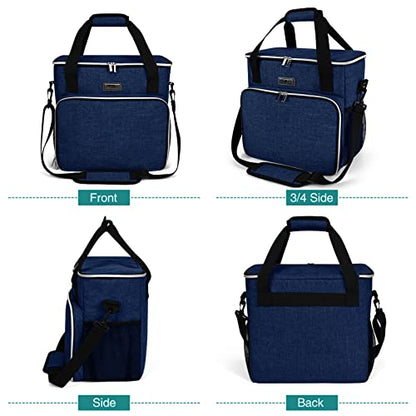BAGLHER Dog Travel Bag, Pet Travel Bag (ALL Pet Travel Supplies), With 2 Pet Food Containers and 2 Collapsible Silicone Bowls; Essential Kits for Pet Travel Dark Blue - color: Dark Blue, size: Medium